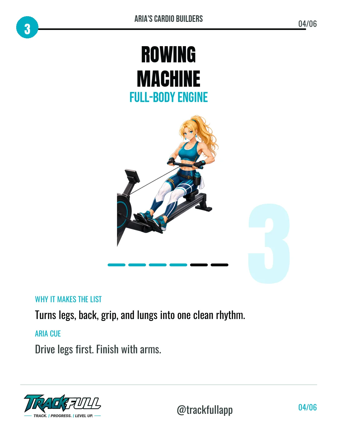 Build Better Cardio: Aria’s Top Cardio Builders carousel slide 4: Top 3 Rowing.