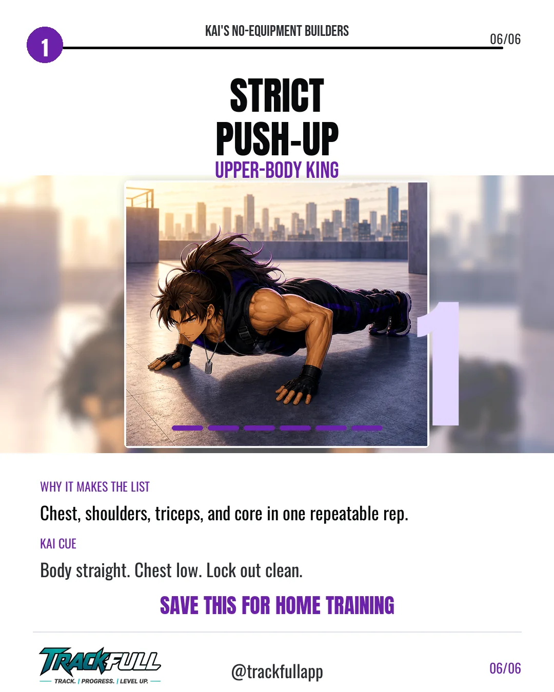 Build Muscle Anywhere: Top No-Equipment Builders carousel slide 6: Top 1 Strict Push Up.