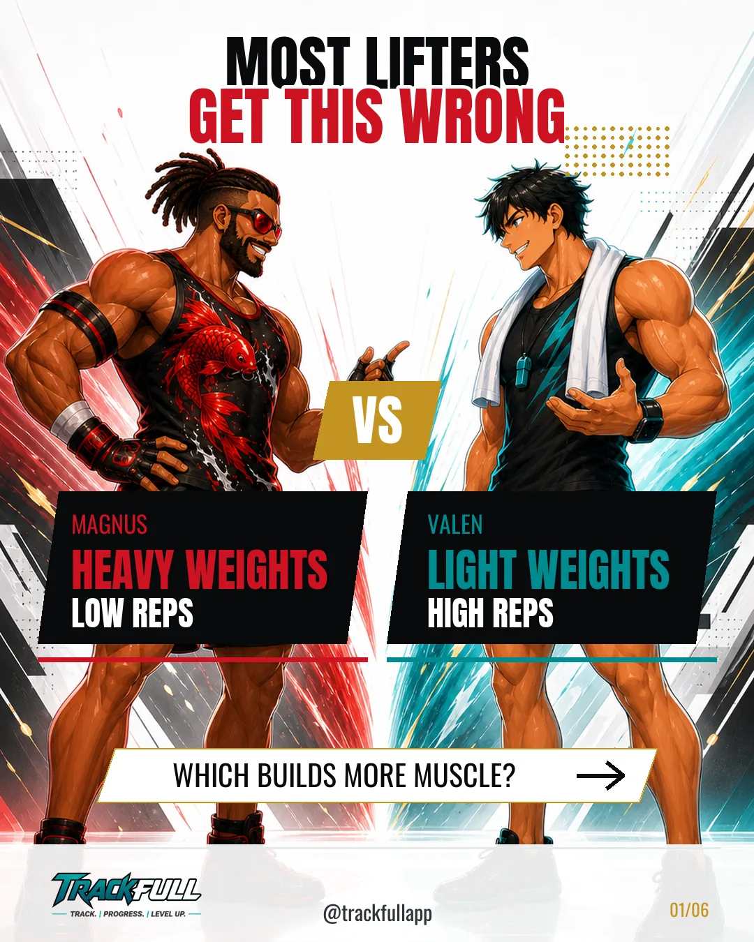 Heavy Weights vs Light Weights for Muscle Growth TrackFull carousel cover.