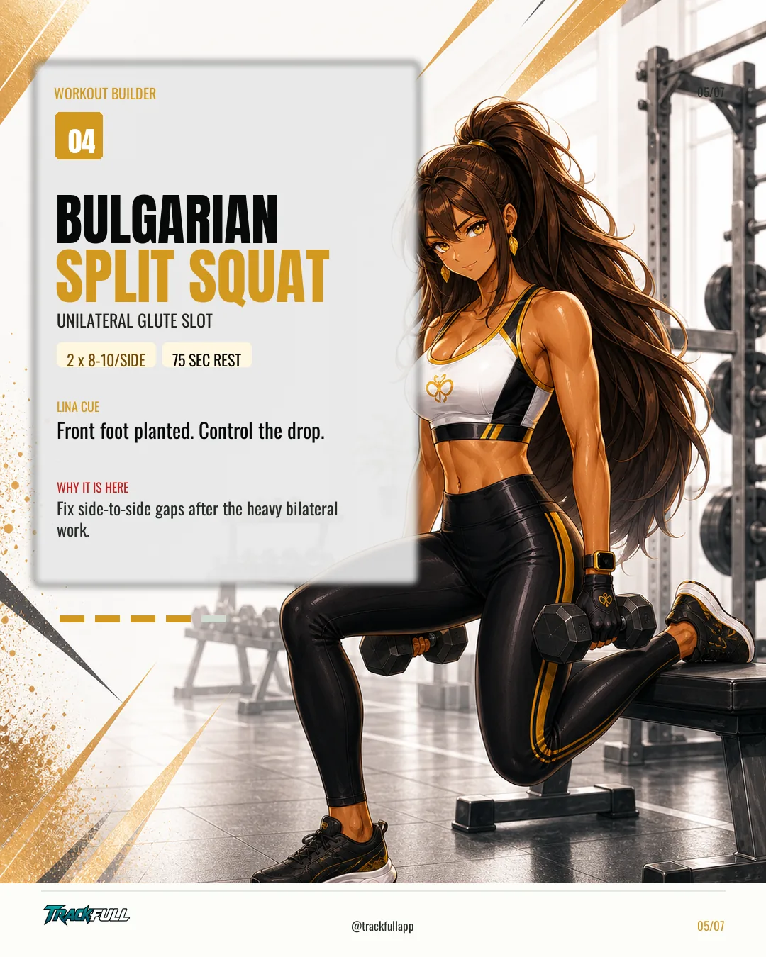 Lina Builds the Perfect Leg Day carousel slide 5: Slide 05.