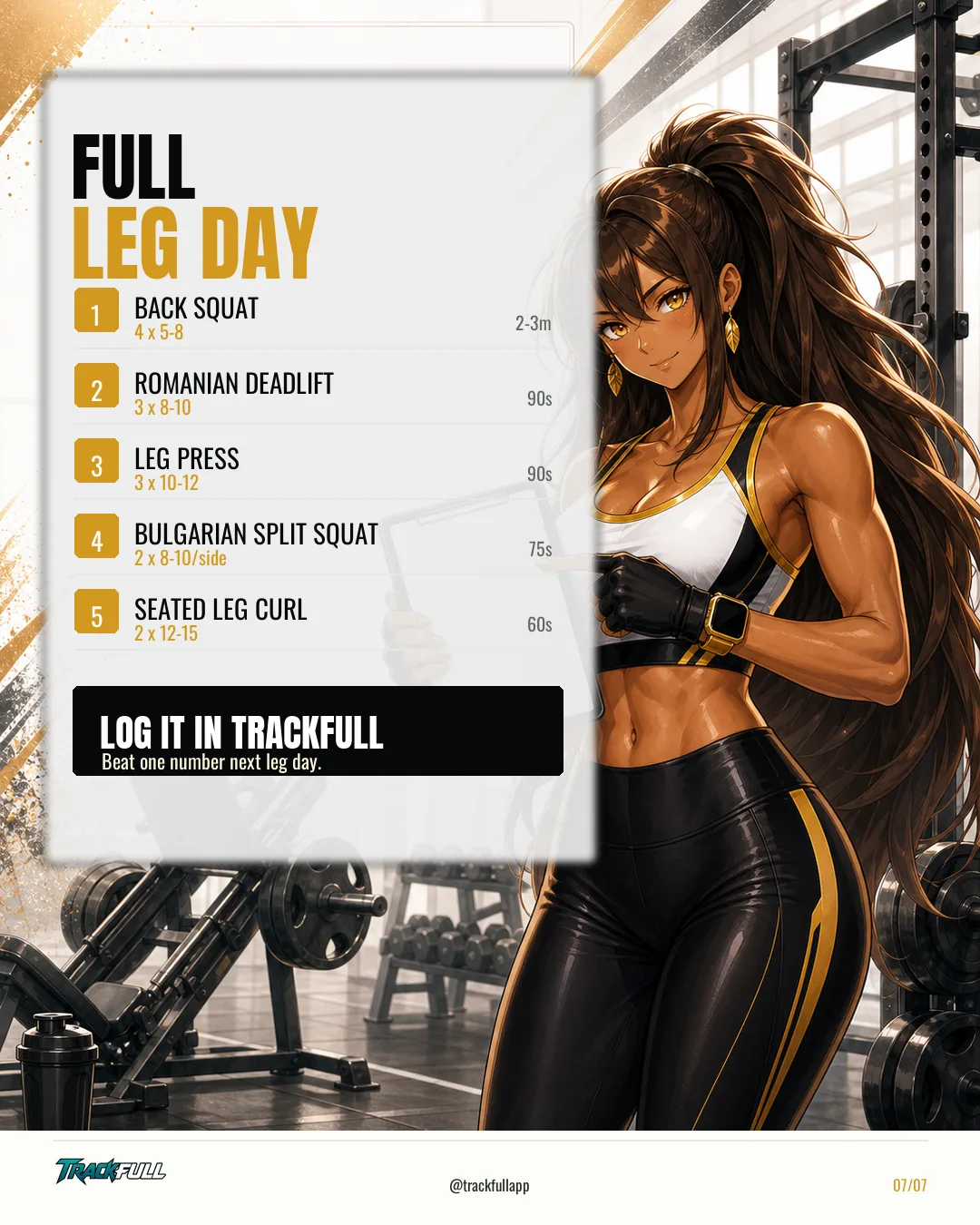 Lina Builds the Perfect Leg Day carousel slide 7: Slide 07.