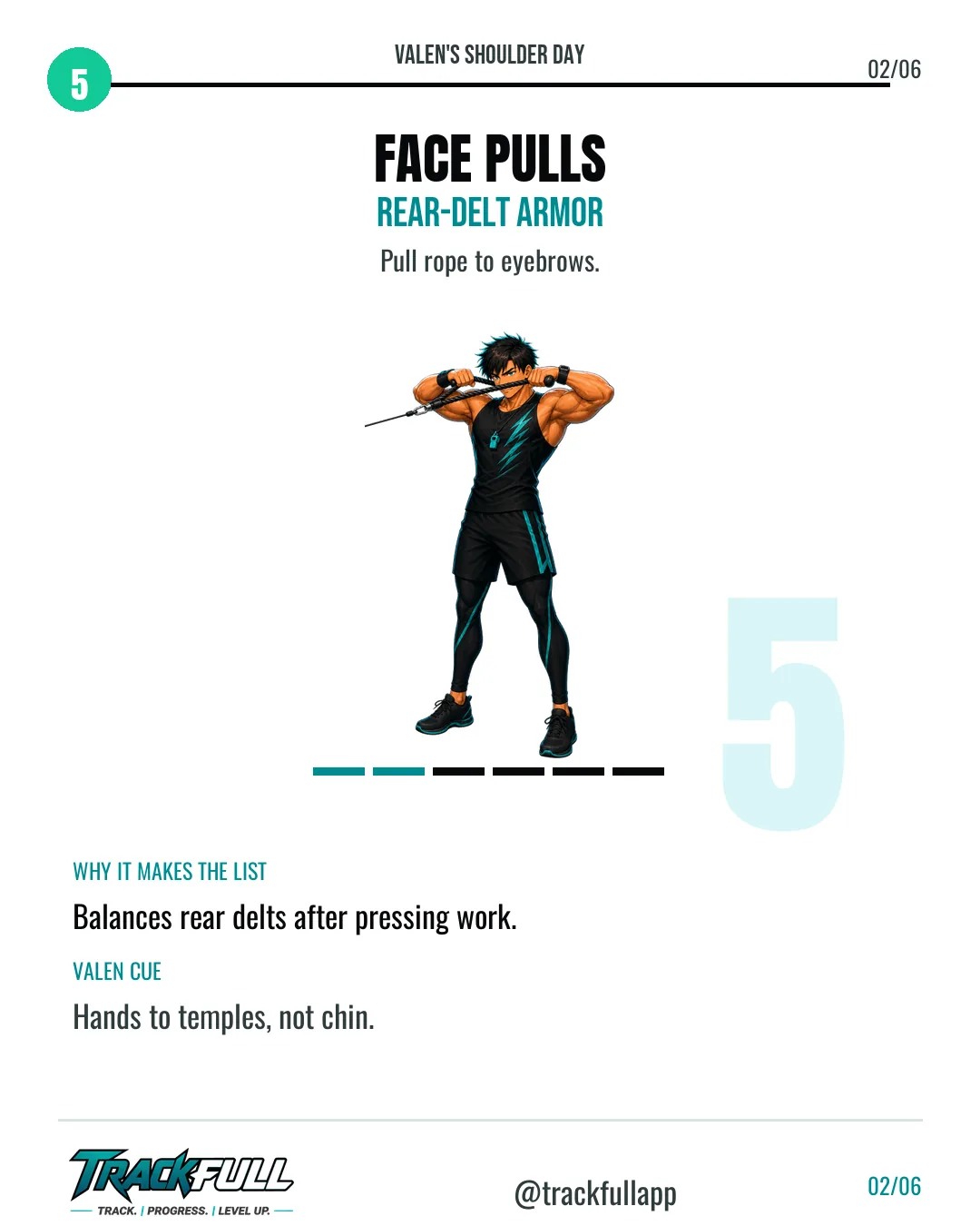 Build Boulder Shoulders: Valen’s Top Builders carousel slide 2: Top 5 Face Pulls.