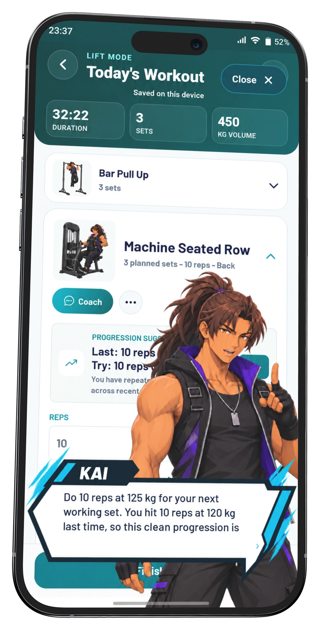 Mode musculation TrackFull avec séries et conseils de Kai